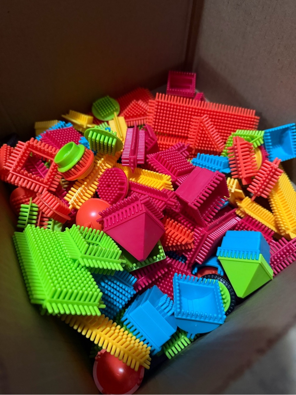 Bright Multicolor Kids Bristle Building Blocks Set